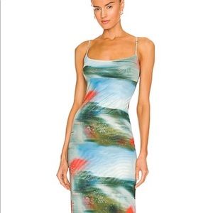 Miaou Thais Maxi Dress in Motion Blue (size: medium)